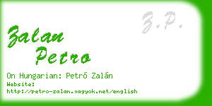 zalan petro business card